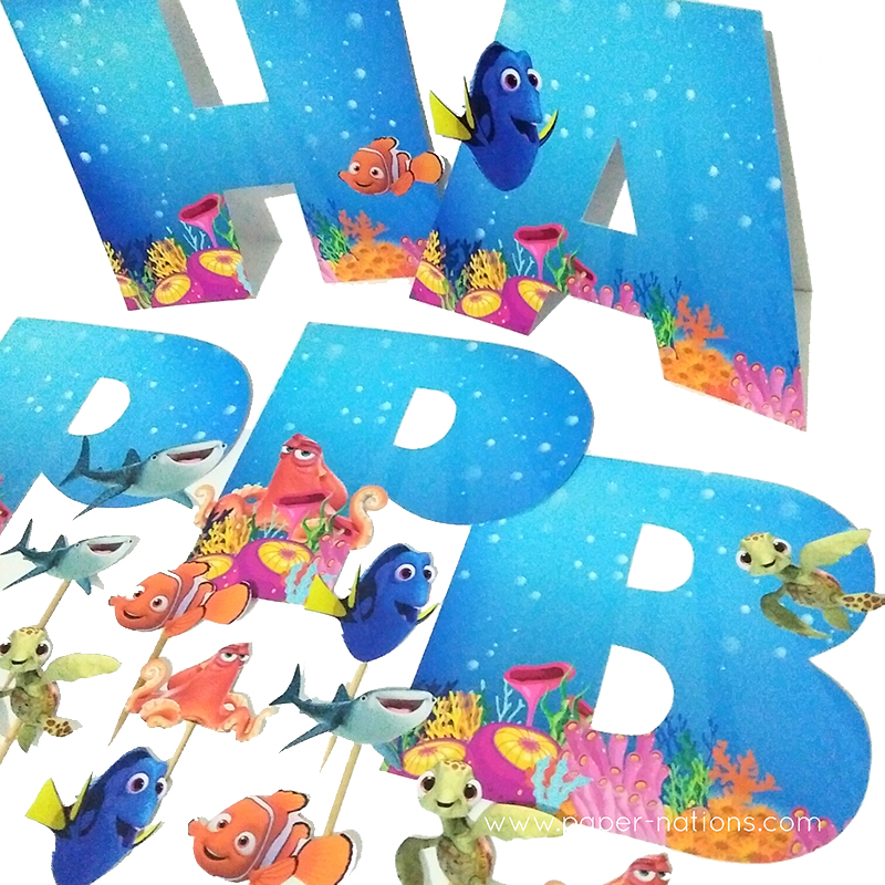 HBD Finding Dory Bunting Flag